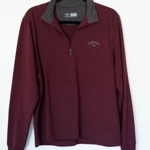 Callaway Maroon Golf Half-Zip Pullover